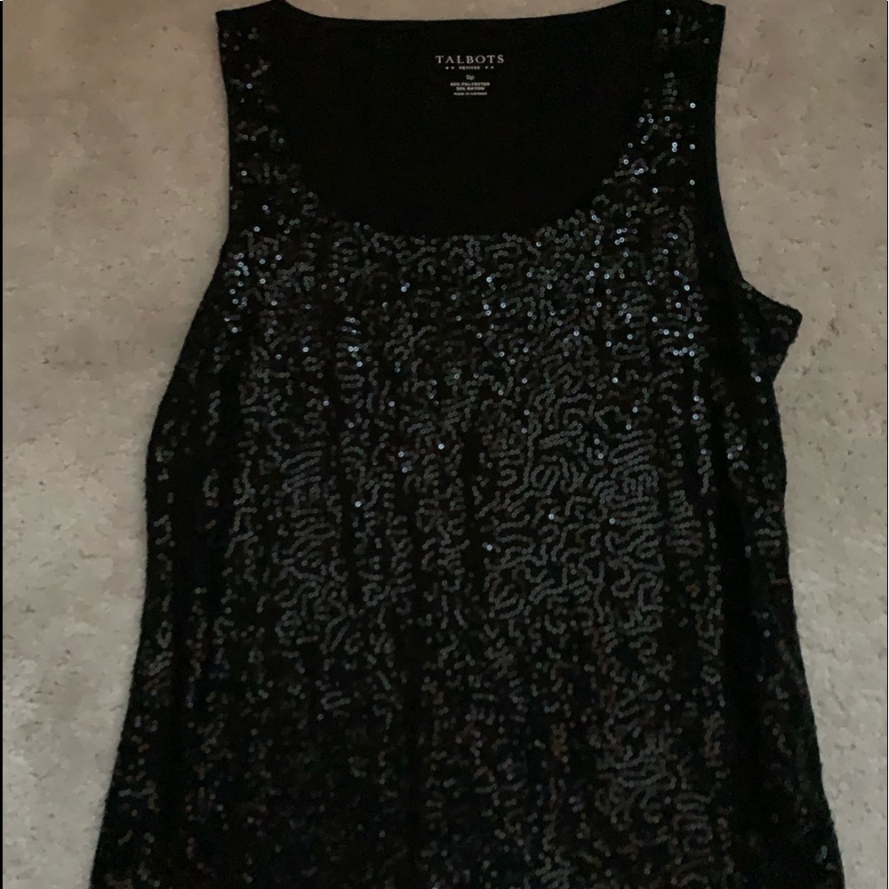 Reduced! Perfect for Holidays! New Price! Black Sequin Tank